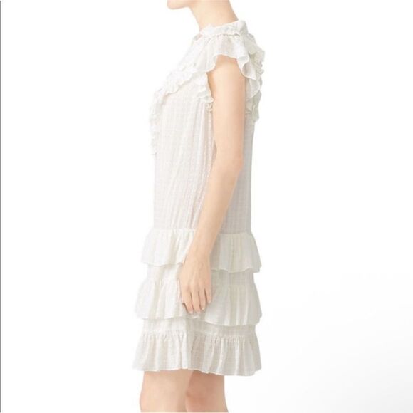 LA VIE | REBECCA TAYLOR Off White Checkered R
Layer Dress Women’s Size X-Small - Picture 3 of 12